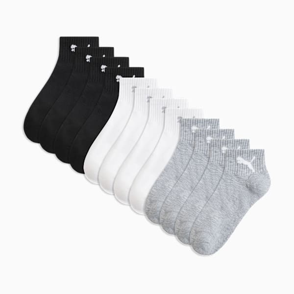 Lot de 6 paires de chaussettes de marin courtes mi-tissu bouclette Femme, LIGHT PASTEL GREY, extralarge